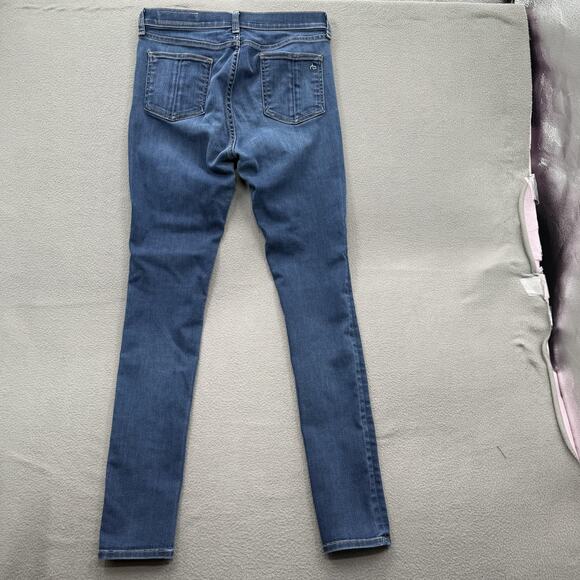 Rag & Bone Jeans Womens 29 Blue High Rise Skinny Bedford Stretch Denim - Picture 2 of 11
